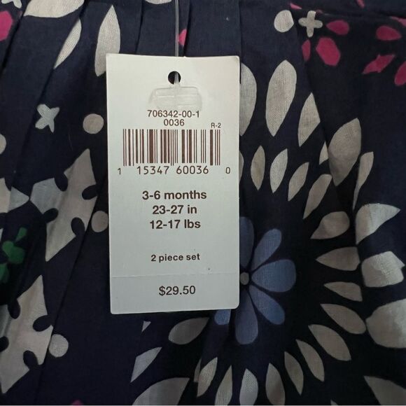 Gap Baby Floral Navy Kids Dress W/Bloomers Size 3-6 Months  NWT! - Picture 4 of 8